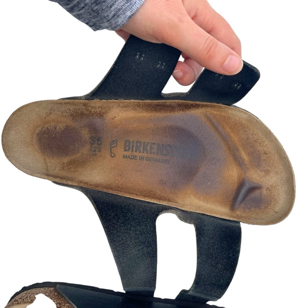 Birkenstock Arizona sandals leather buckle black 5.5 - Picture 7 of 8